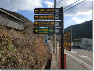 山背古道などの案内板